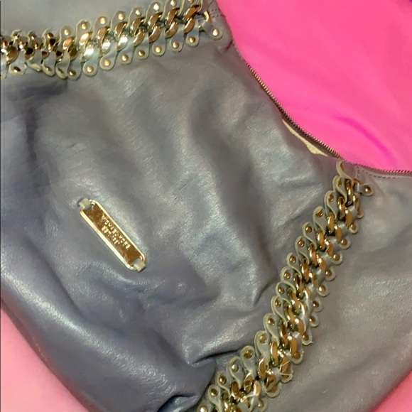 Gorgeous Michael Kors Women's Blue Studded Id Chain Large Hobo bag - Picture 2 of 15